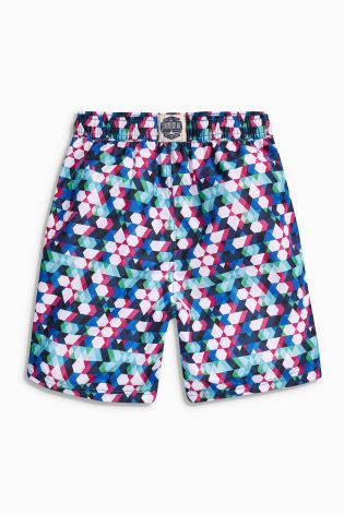 Multi Bright Geo Swim Shorts (3-16yrs)